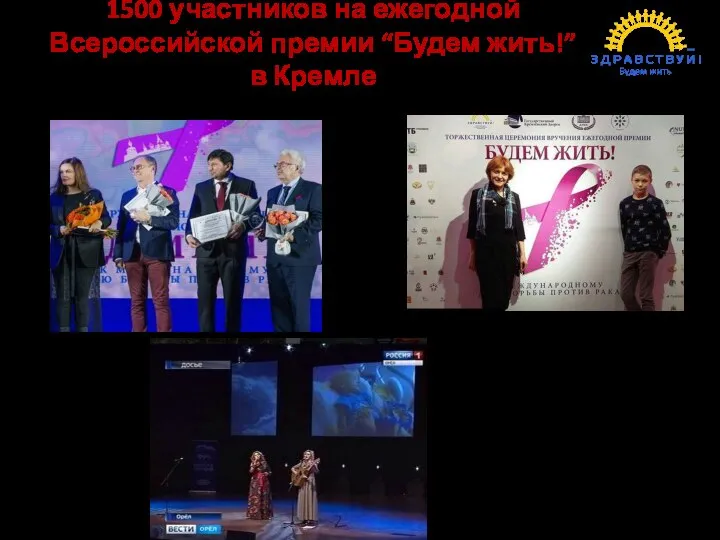 1500 участников на ежегодной Всероссийской премии “Будем жить!” в Кремле