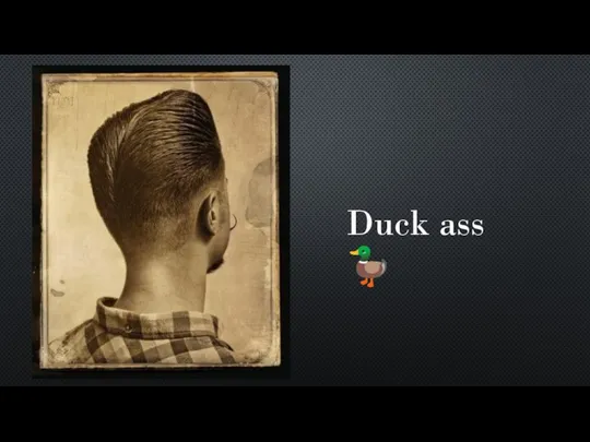 Duck ass ?