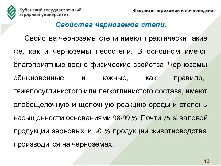 Свойства черноземов степи. Свойства черноземы степи имеют практически такие же, как и