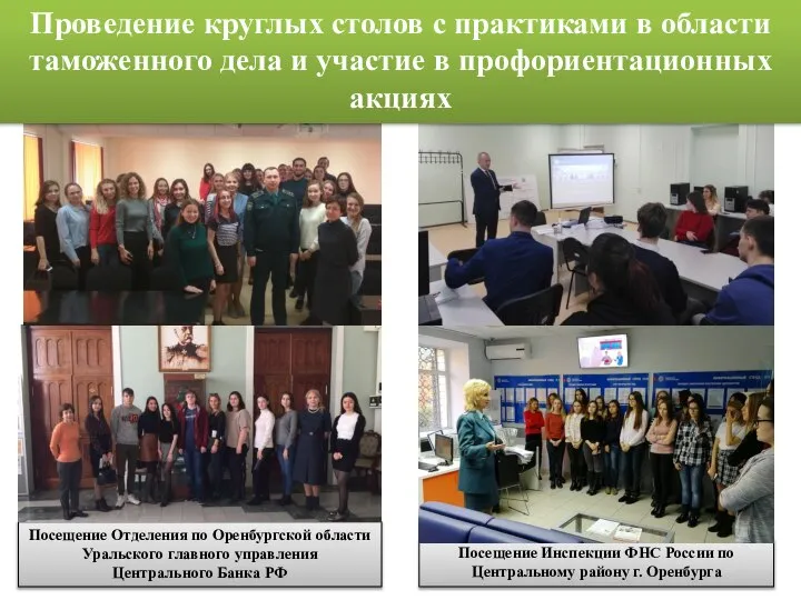 Посещение Отделения по Оренбургской области Уральского главного управления Центрального Банка РФ Посещение