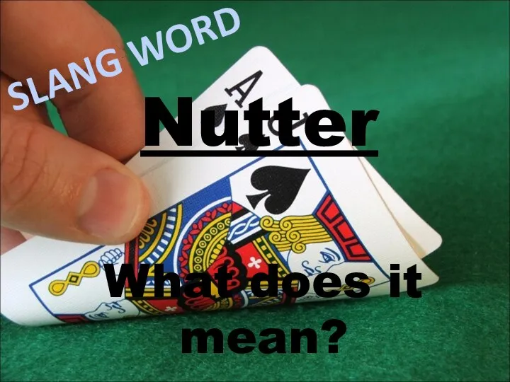 Nutter What does it mean? SLANG WORD