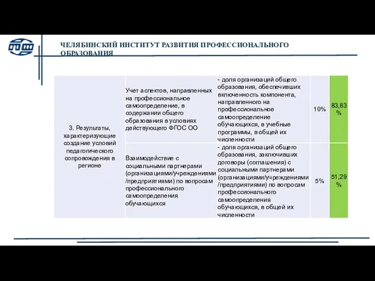 ЧЕЛЯБИНСКИЙ ИНСТИТУТ РАЗВИТИЯ ПРОФЕССИОНАЛЬНОГО ОБРАЗОВАНИЯ