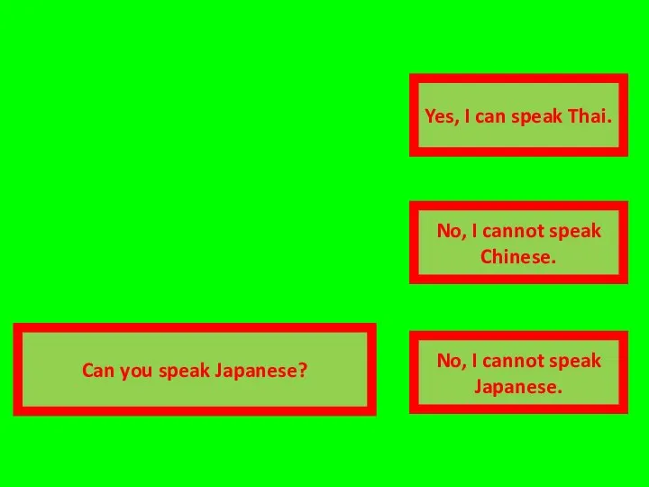 correct answer transparent No, I cannot speak Japanese. Yes, I can speak