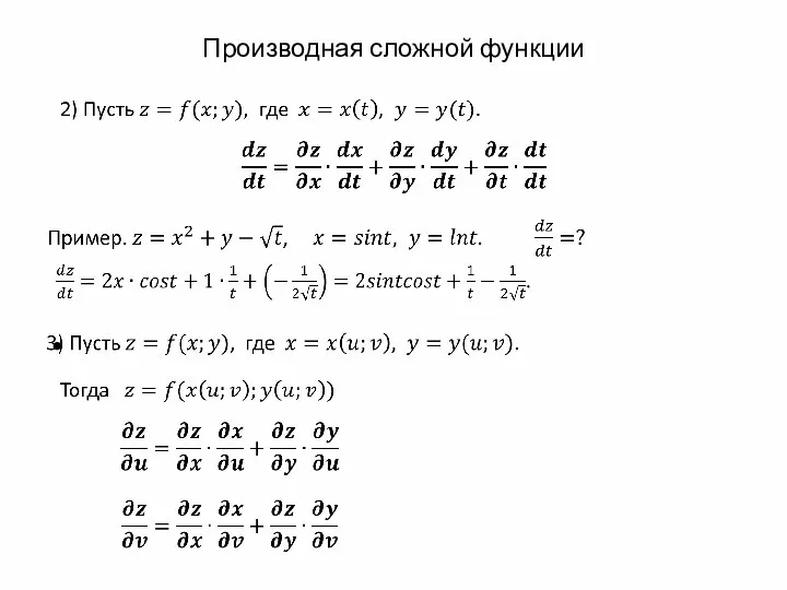 Производная сложной функции