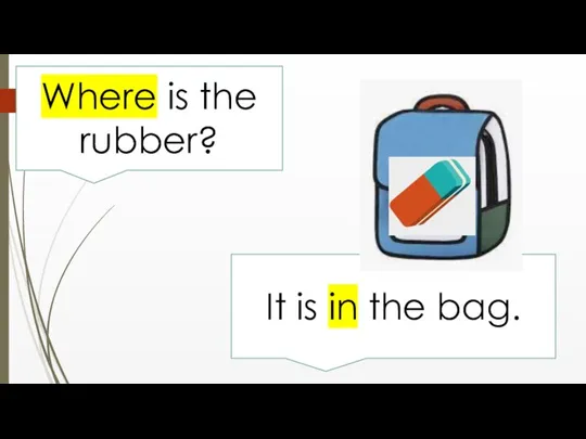 Where is the rubber? It is in the bag.