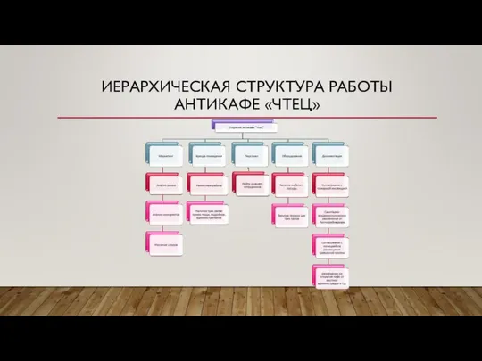 ИЕРАРХИЧЕСКАЯ СТРУКТУРА РАБОТЫ АНТИКАФЕ «ЧТЕЦ»