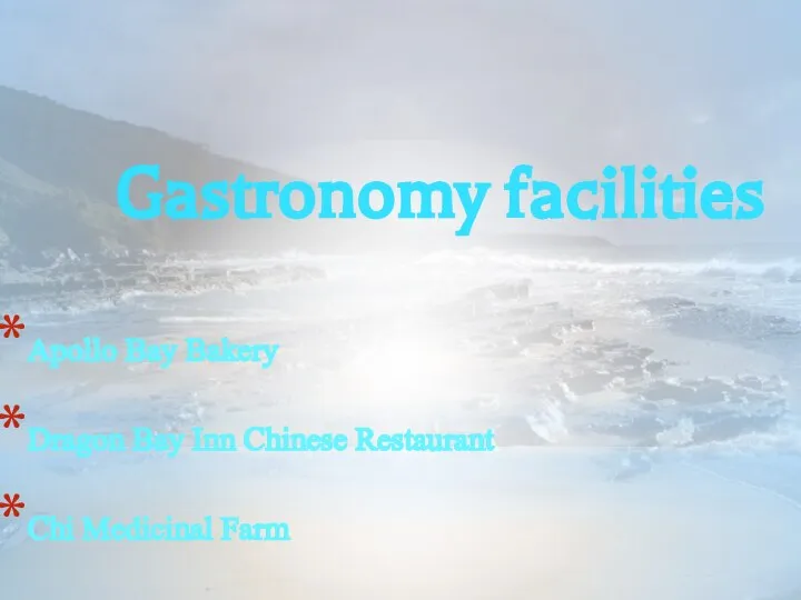 Gastronomy facilities Apollo Bay Bakery Dragon Bay Inn Chinese Restaurant Chi Medicinal Farm