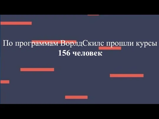 По программам ВорлдСкилс прошли курсы 156 человек