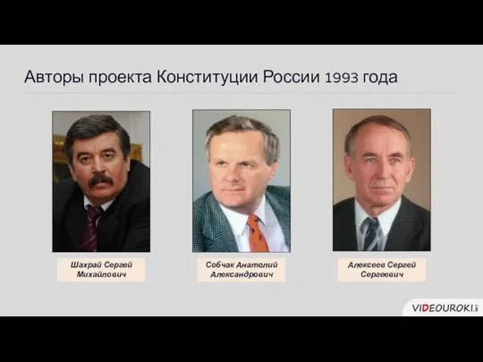 Авторы проекта Конституции России 1993 года