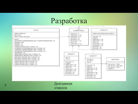 Разработка Диаграмма классов 8