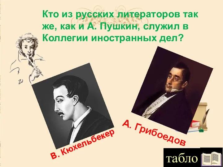 Кто из русских литераторов так же, как и А. Пушкин, служил в