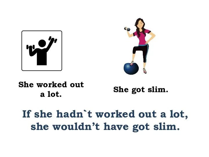 She worked out a lot. She got slim. If she hadn`t worked