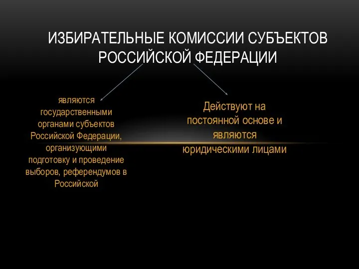 являются государственными органами субъектов Российской Федерации, организующими подготовку и проведение выборов, референдумов