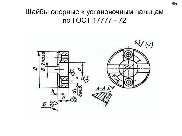 Шайбы опорные к установочным пальцам по ГОСТ 17777 - 72 8Б