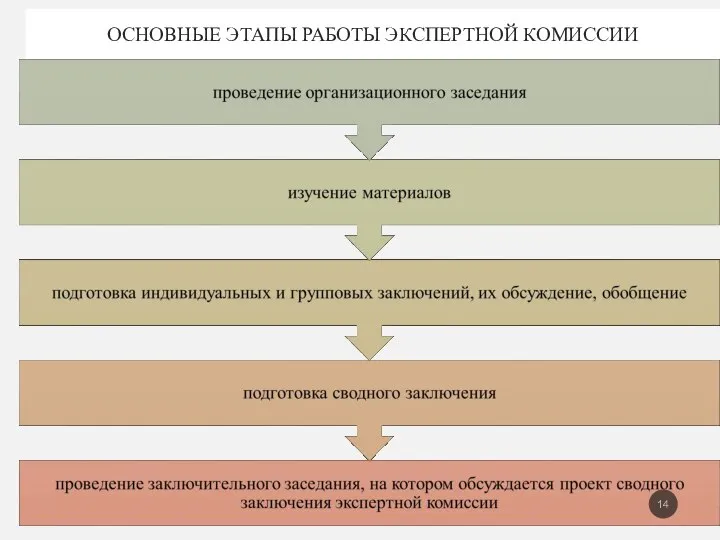 ОСНОВНЫЕ ЭТАПЫ РАБОТЫ ЭКСПЕРТНОЙ КОМИССИИ