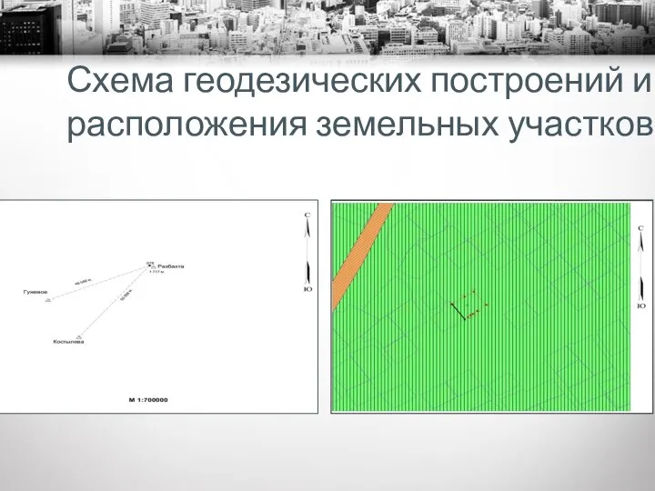 Схема геодезических построений и расположения земельных участков