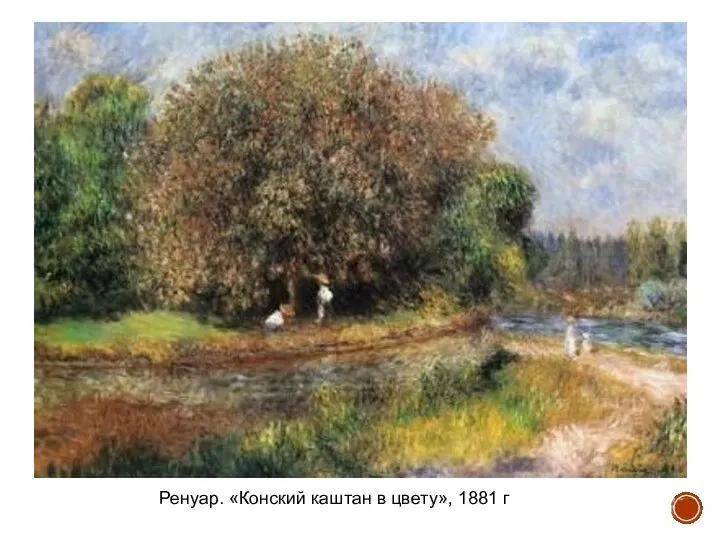 Ренуар. «Конский каштан в цвету», 1881 г