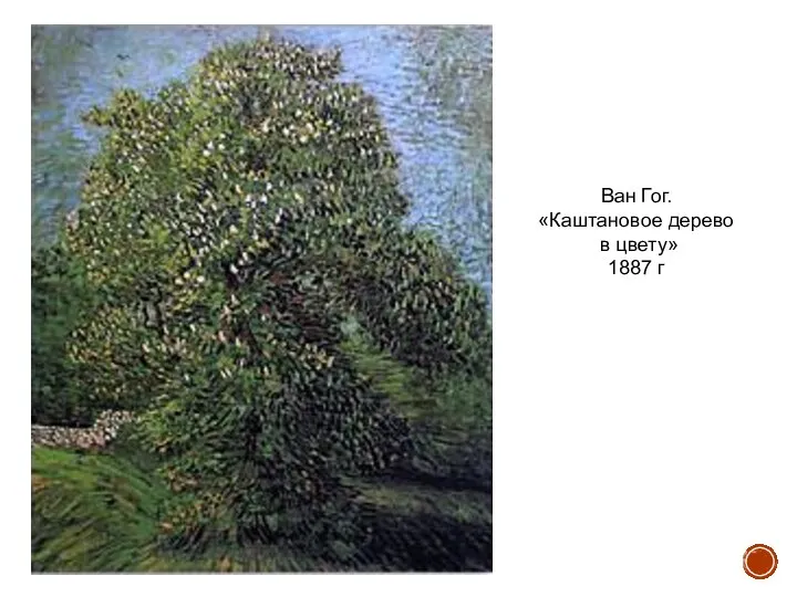 Ван Гог. «Каштановое дерево в цвету» 1887 г