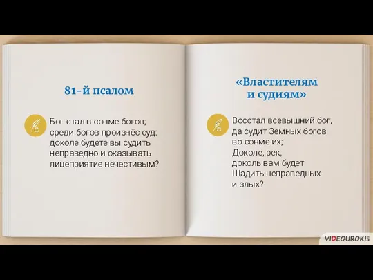 Бог стал в сонме богов; среди богов произнёс суд: доколе будете вы