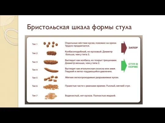 Бристольская шкала формы стула