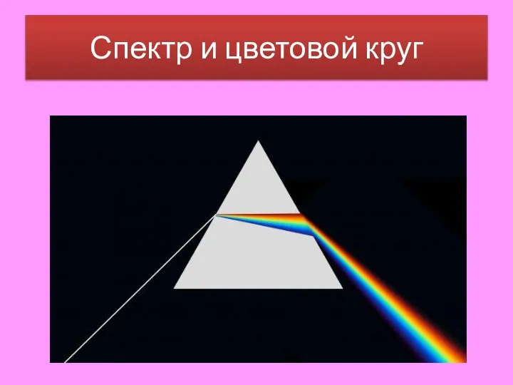Спектр и цветовой круг