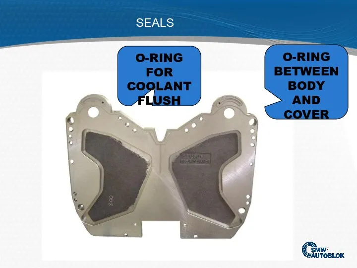 O-RING BETWEEN BODY AND COVER O-RING FOR COOLANT FLUSH SEALS