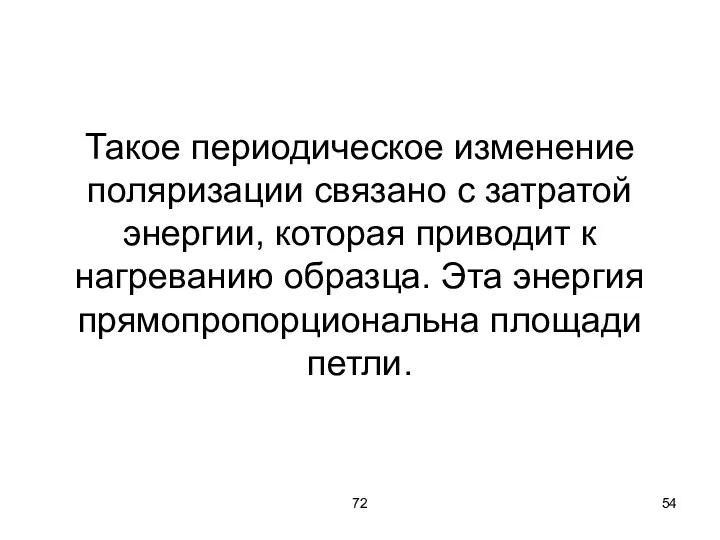 72 Такое периодическое изменение поляризации связано с затратой энергии, которая приводит к