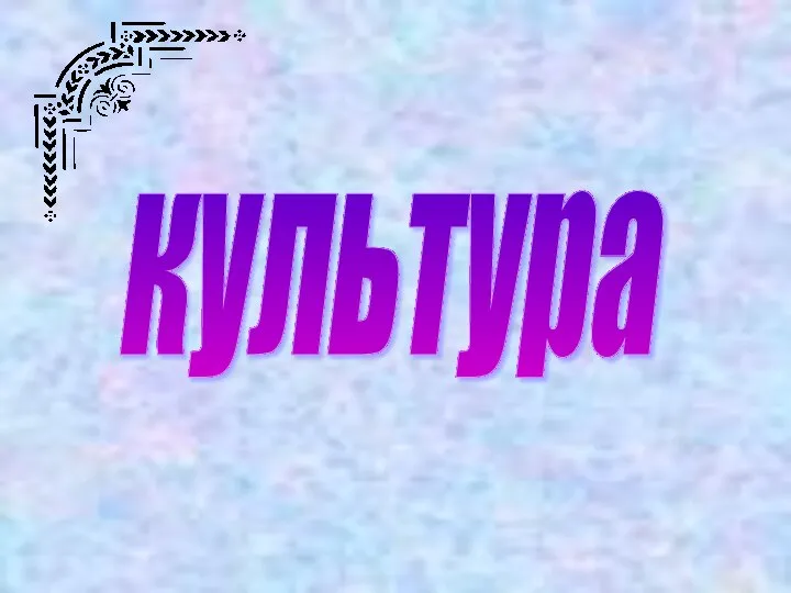 культура