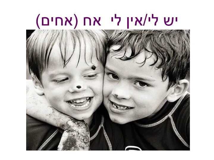 יש לי/אין לי אח (אחים)