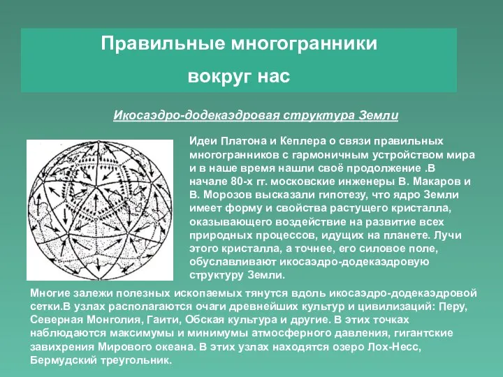 Идеи Платона и Кеплера о связи правильных многогранников с гармоничным устройством мира