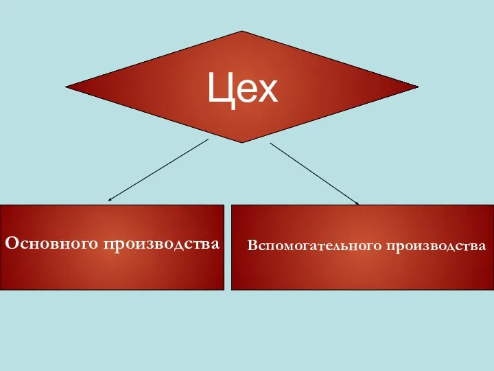 Цех Основного производства Вспомогательного производства