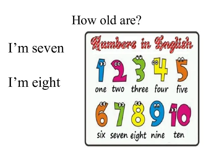How old are? I’m seven I’m eight