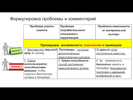 Формулировка проблемы и комментарий