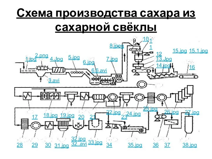 Схема производства сахара из сахарной свёклы 1.jpg 2.png 3.avi 4.Jpg 5.jpg 6.jpg