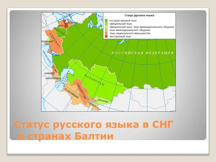 Статус русского языка в СНГ и странах Балтии