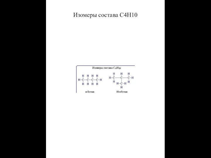 Изомеры состава С4Н10