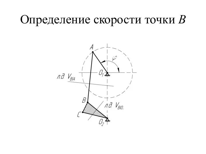 Определение скорости точки В