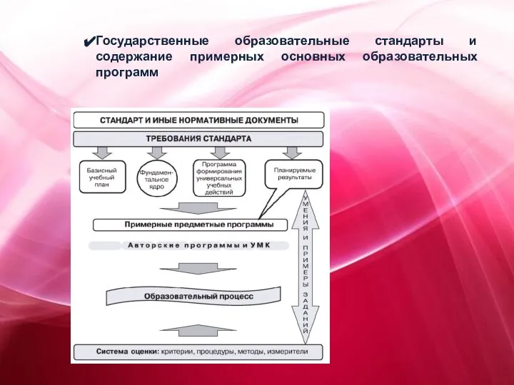 Государственные образовательные стандарты и содержание примерных основных образовательных программ