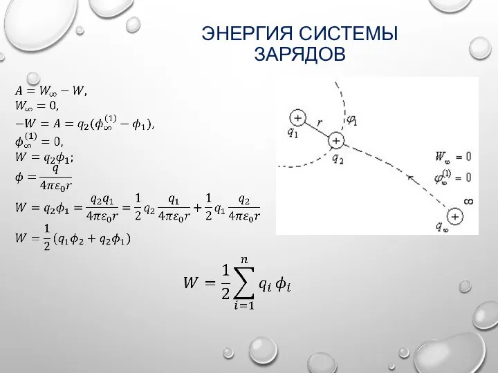 ЭНЕРГИЯ СИСТЕМЫ ЗАРЯДОВ