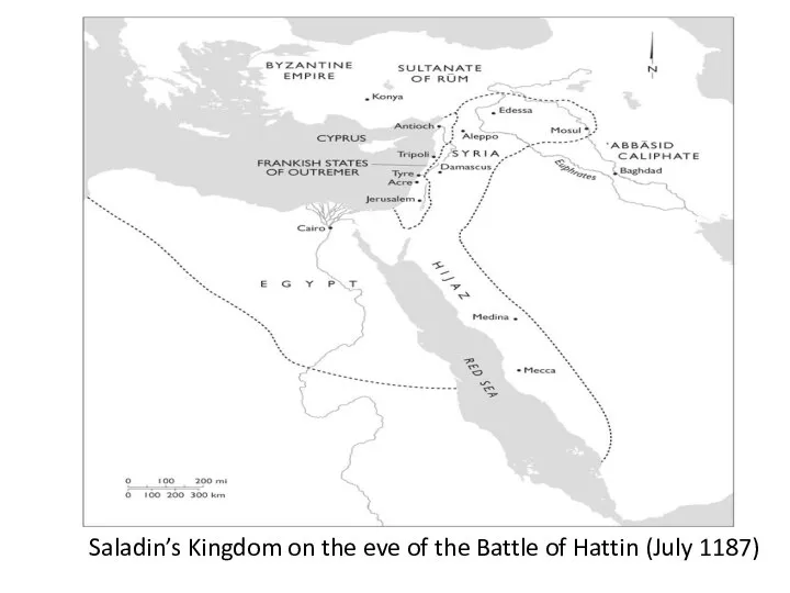 Saladin’s Kingdom on the eve of the Battle of Hattin (July 1187)