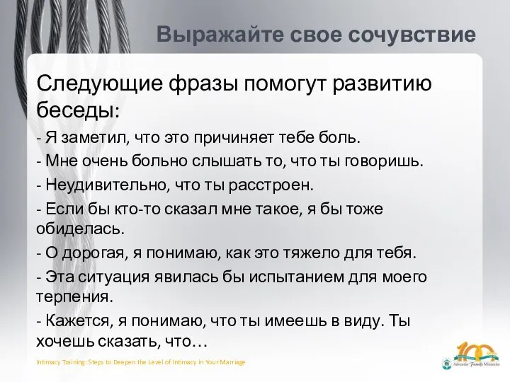 Выражайте свое сочувствие Следующие фразы помогут развитию беседы: - Я заметил, что