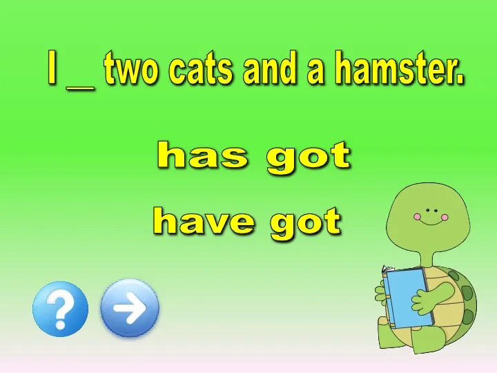 I __ two cats and a hamster. has got have got