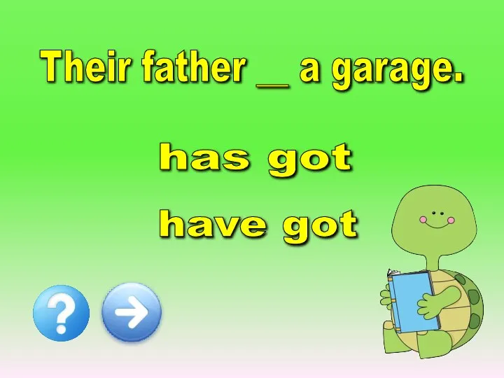 Their father __ a garage. has got have got