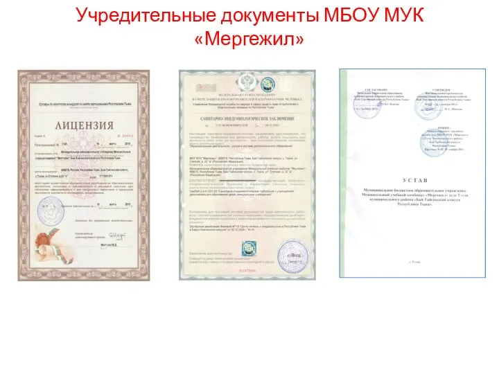 Учредительные документы МБОУ МУК «Мергежил»