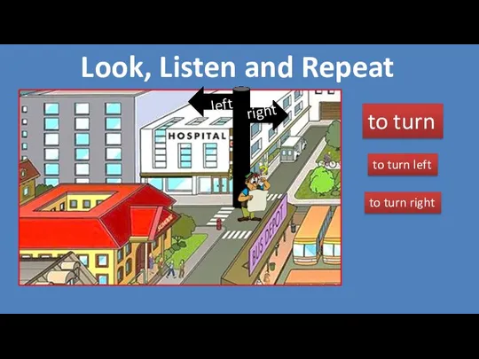 Look, Listen and Repeat to turn left right to turn left to turn right