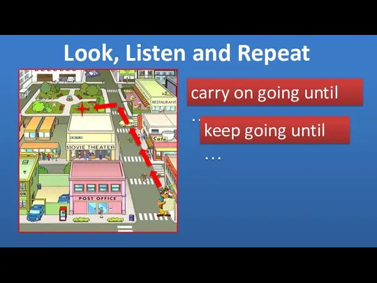 carry on going until … keep going until … Look, Listen and Repeat