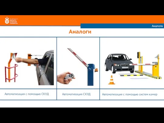 Аналоги Аналоги Автоматизация с помощью СКУД Автоматизация СКУД Автоматизация с помощью систем камер