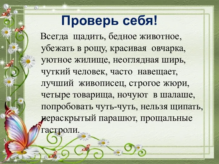 Проверь себя! Всегда щадить, бедное животное, убежать в рощу, красивая овчарка, уютное