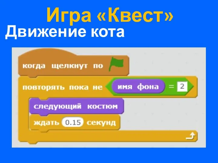 Игра «Квест» Движение кота