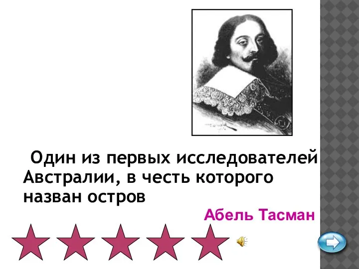 Один из первых исследователей Австралии, в честь которого назван остров Абель Тасман